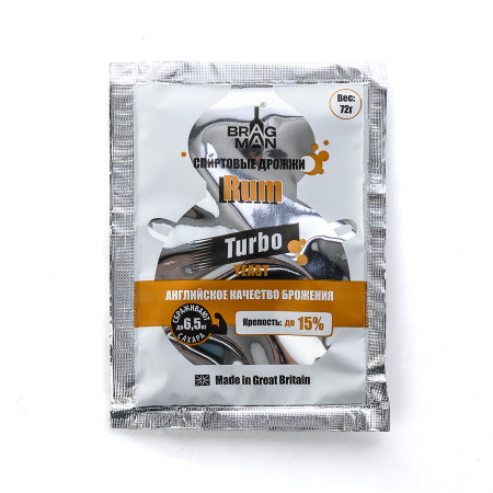 Turbo yeast alcohol BragMan "RUM TURBO" (72 gr) в Липецке